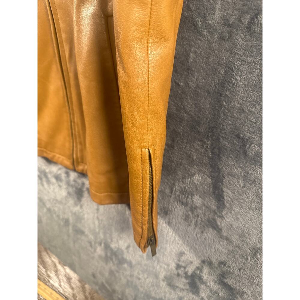 Designer x Burberry London x VTG Y2K Tan Leather Bomber Jacket Men’s EU 52/US L - Picture 14 of 16